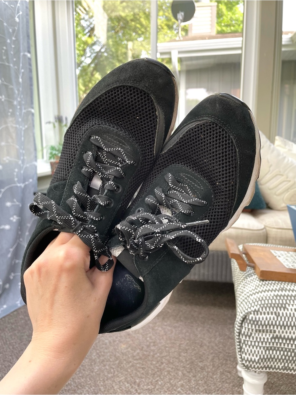 Sorel - Women's Black Mesh Athletic Sneakers - Size 10.5
